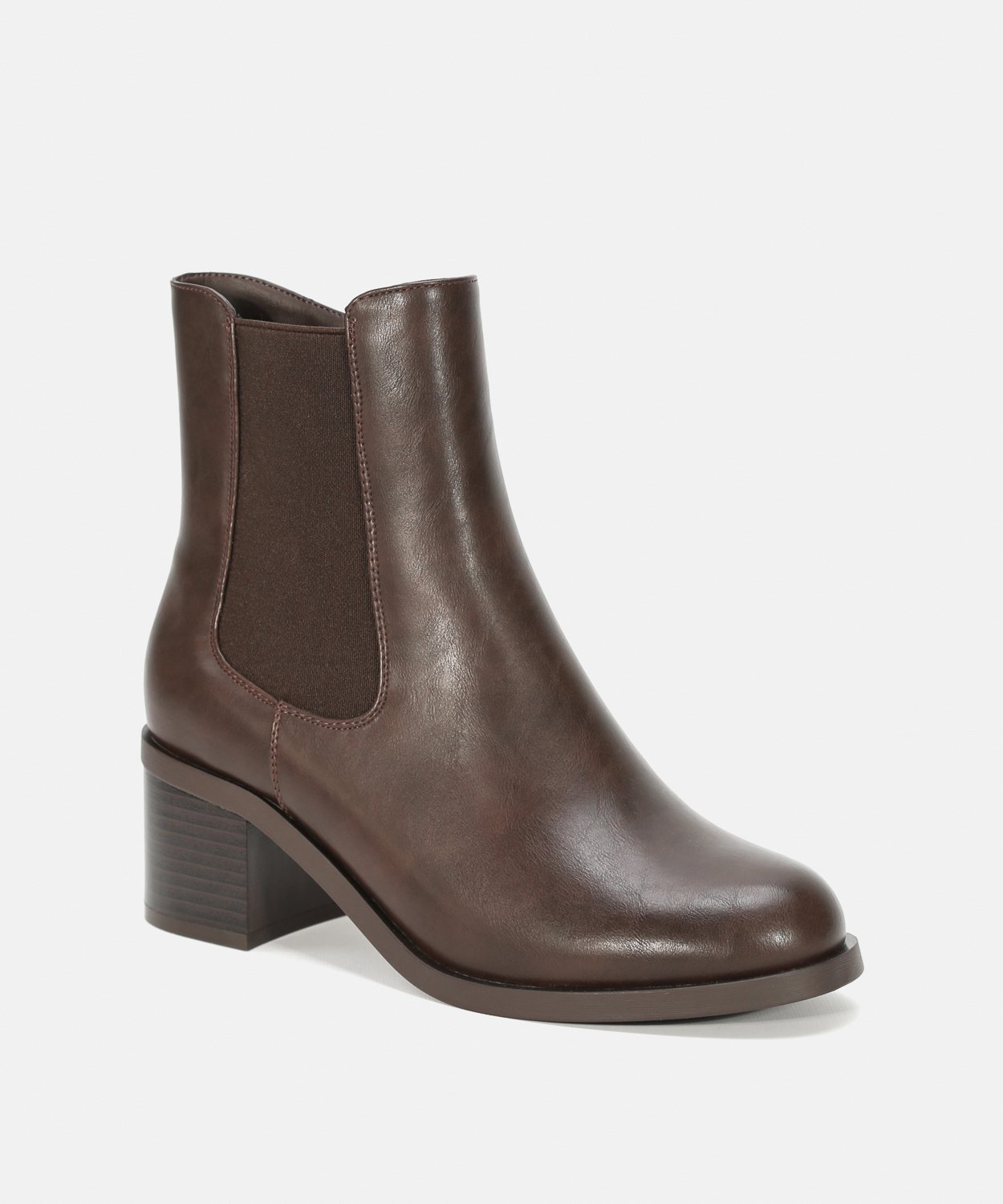 Botines marrones chelsea tac&oacute;n image number null